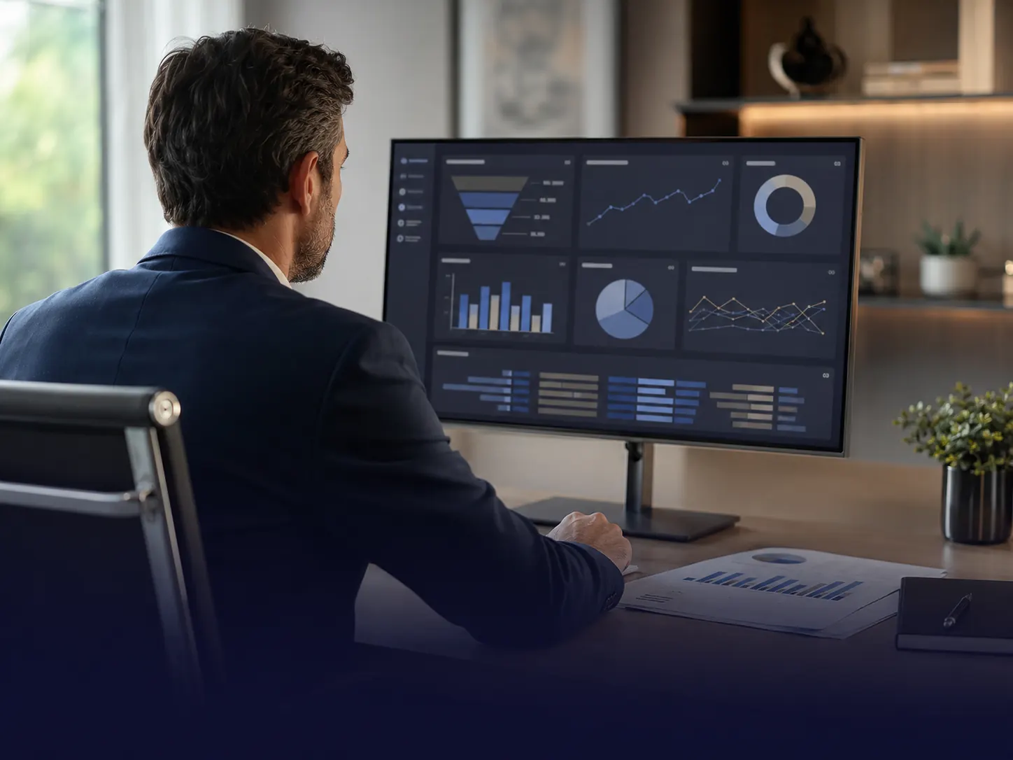 Relatorios comerciais e acompanhamento de conversao